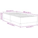 vidaXL Tmavo šedý rám postele 80x200 cm z kordurovej tkaniny – Obrázok 7