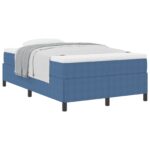 vidaXL Posteľ s pružinovým rámom Modrá 120 x 190 cm Kordúrová tkanina – Obrázok 3