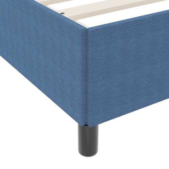 vidaXL Posteľ s pružinovým rámom Modrá 120 x 190 cm Kordúrová tkanina – Obrázok 8