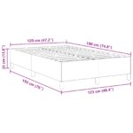 vidaXL Rám postele Svetlozelená Sivá 120x190 cm Zamatová tkanina – Obrázok 9