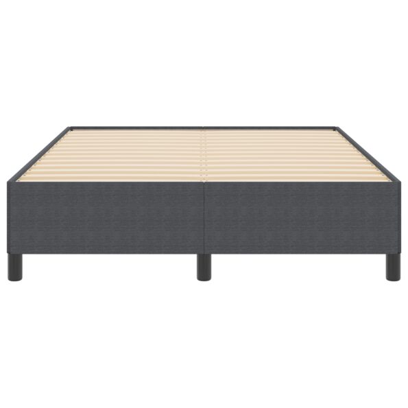 vidaXL Rám postele tmavo sivý 160x200 cm z kordurového materiálu – Obrázok 4