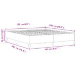 vidaXL Rám postele tmavo sivý 160x200 cm z kordurového materiálu – Obrázok 7