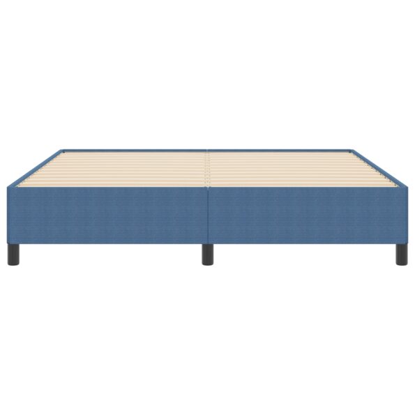vidaXL Rám postele Modrý 180x200 cm Rústiková látka – Obrázok 6