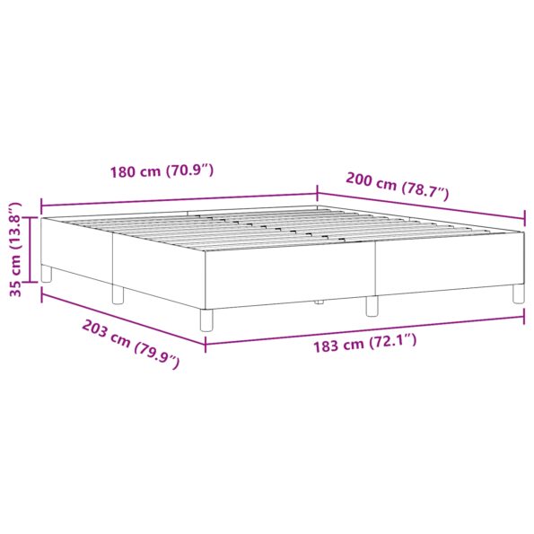 vidaXL Rám postele Modrý 180x200 cm Rústiková látka – Obrázok 8