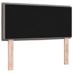 vidaXL Čelo postele s líniovým dizajnom taupe 80 cm z látky – Obrázok 4