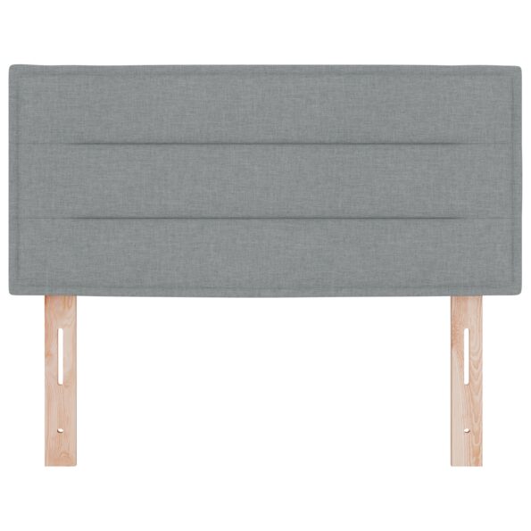 vidaXL Čelo postele s línami Svetlosivá 90 cm Textil – Obrázok 5