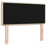 vidaXL Čelo postele s líniovým dizajnom krémové 90 cm textil – Obrázok 6