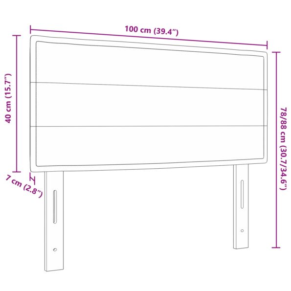 vidaXL Zadné čelo Modrá 100 cm látka – Obrázok 9