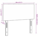 vidaXL Čelo postele Jednoduchý dizajn Svetlozelená Sivá 80 cm Zamatová tkanina – Obrázok 9