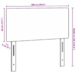 vidaXL Čelo postele Jednoduchý dizajn Svetlosivá 100 cm Velvetová tkanina – Obrázok 9