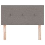 vidaXL Čelo postele s gombíkmi, taupe, 80 cm, látka – Obrázok 4