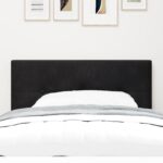 vidaXL Čelo postele s gombíkmi čierne 80 cm z plyšu – Obrázok 3