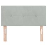 vidaXL Čelo postele S gombíkmi Šedé 90 cm Velvet – Obrázok 4