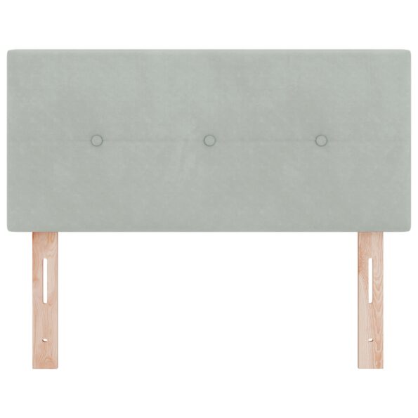 vidaXL Čelo postele S gombíkmi Šedé 90 cm Velvet – Obrázok 4