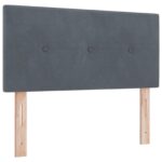 vidaXL Hlava postele s gombíkovým prešívaním tmavošedá 90 cm z velvetu – Obrázok 2