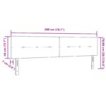 vidaXL Čelo postele s gombíkmi, svetlosivé, 200 cm, textília – Obrázok 8