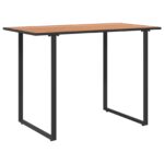 vidaXL Záhradný stôl Hnedý 100x55x70 cm DPC a Oceľ – Obrázok 2