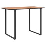vidaXL Záhradný stôl Hnedý 100x55x70 cm DPC a Oceľ – Obrázok 5
