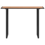 vidaXL Záhradný stôl Hnedý 100x55x70 cm DPC a Oceľ – Obrázok 6