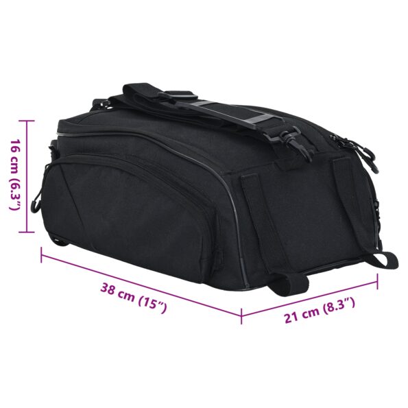 vidaXL Bicyklová taška 12 L Čierna 38x21x16 cm – Obrázok 12