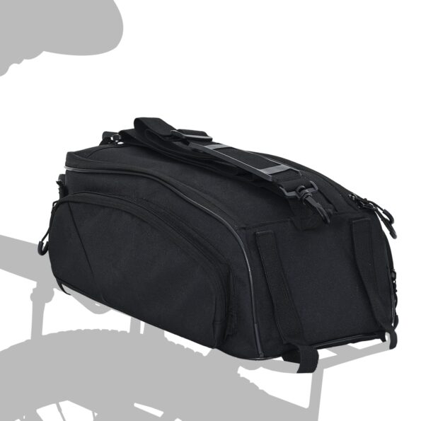 vidaXL Bicyklová taška 12 L Čierna 38x21x16 cm – Obrázok 2
