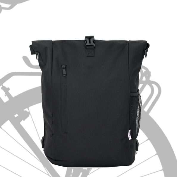 vidaXL Bicyklová taška pre zadný nosič 20 L Čierna 31x13x58 cm – Obrázok 3