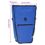 vidaXL Cyklistická taška na nosič 20 L modrá 34x16x59 cm – Obrázok 13