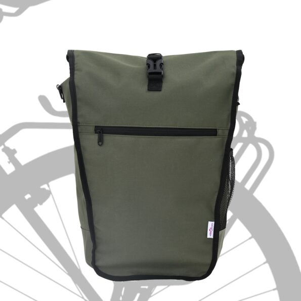 vidaXL Bicyklový batoh pre nosič 20 L Olivová 34x16x59 cm – Obrázok 2