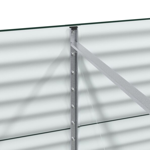 vidaXL Záhradný vyvýšený záhon, zelený, 320x80x81 cm, pozinkovaná oceľ – Obrázok 9