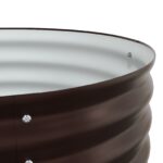 vidaXL Záhradný vyvýšený záhon hnedý 320x80x81 cm, pozinkovaná oceľ – Obrázok 10