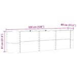 vidaXL Záhradný vyvýšený záhon hnedý 320x80x81 cm, pozinkovaná oceľ – Obrázok 11