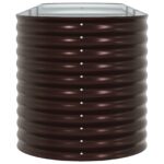 vidaXL Záhradný vyvýšený záhon hnedý 320x80x81 cm, pozinkovaná oceľ – Obrázok 7