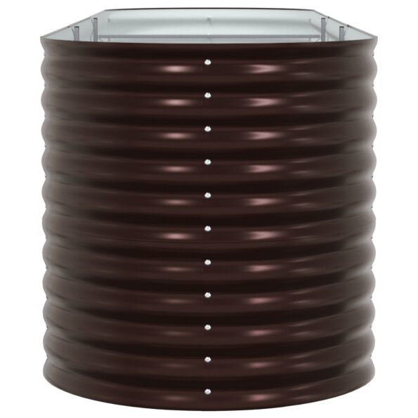 vidaXL Záhradný vyvýšený záhon hnedý 320x80x81 cm, pozinkovaná oceľ – Obrázok 7