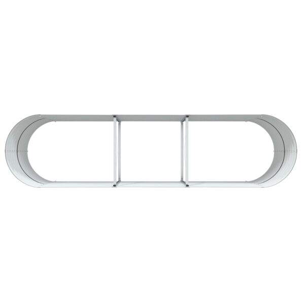 vidaXL Záhradný vyvýšený záhon hnedý 320x80x81 cm, pozinkovaná oceľ – Obrázok 8