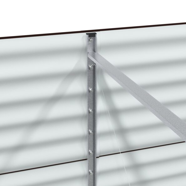 vidaXL Záhradný vyvýšený záhon hnedý 320x80x81 cm, pozinkovaná oceľ – Obrázok 9