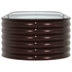 vidaXL Záhradný vyvýšený záhon Hnedý 240x80x44 cm Galvanizovaná oceľ – Obrázok 7