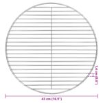 vidaXL Grilovací rošt Strieborná 43 x 43 cm Nerezová oceľ – Obrázok 6