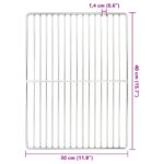 vidaXL BBQ Gril Mriežka Obdĺžniková 40x30 cm z Nerezovej Ocele – Obrázok 9