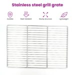 vidaXL Rošt na gril s rukoväťami obdĺžnikový 60x40 cm z nehrdzavejúcej ocele – Obrázok 4