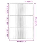 vidaXL Rošt na gril s rukoväťami obdĺžnikový 60x40 cm z nehrdzavejúcej ocele – Obrázok 9