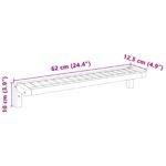vidaXL Nástenný regál 62x10x12,5 cm z masívneho orecha – Obrázok 9