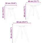 vidaXL Sada konferenčných stolíkov z masívneho dreva, orech a drevotriesky – Obrázok 11