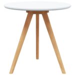 vidaXL Sada konferenčných stolíkov z masívneho dreva, orech a drevotriesky – Obrázok 5