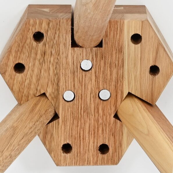 vidaXL Sada konferenčných stolíkov z masívneho dreva, orech a drevotriesky – Obrázok 9