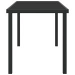 vidaXL Záhradný stôl Čierny 140x80x73 cm Temperované sklo – Obrázok 6