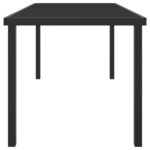vidaXL Záhradný stôl čierny 160x80x73 cm tvrdené sklo – Obrázok 6