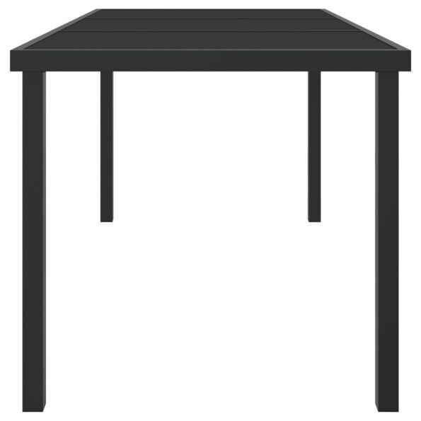 vidaXL Záhradný stôl čierny 160x80x73 cm tvrdené sklo – Obrázok 6