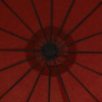 vidaXL Závesný slnečník, tehlovo červený 3 m, hliníková tyč – Obrázok 8