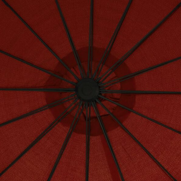 vidaXL Závesný slnečník, tehlovo červený 3 m, hliníková tyč – Obrázok 8