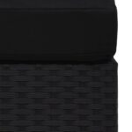 vidaXL Sektorová stredová pohovka čierna polyratanová – Obrázok 6